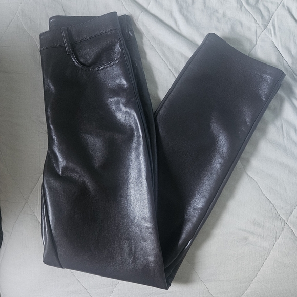 WILFRED The Melina Pant High Waist Vegan Leather Dark Brown Size 4 Aritzia - Picture 2 of 10